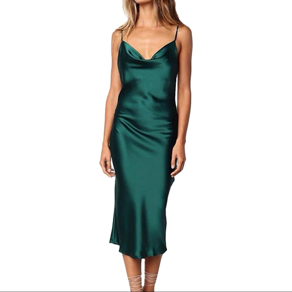 Elegant Green Midi Dress